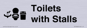Toilets: Stalls and Wash Basin with Sanitary Bin
